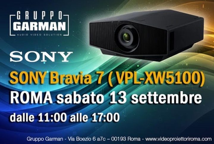 Shootout con Sony Bravia 7 (VPL-XW5100) –  Sabato 13 Settembre