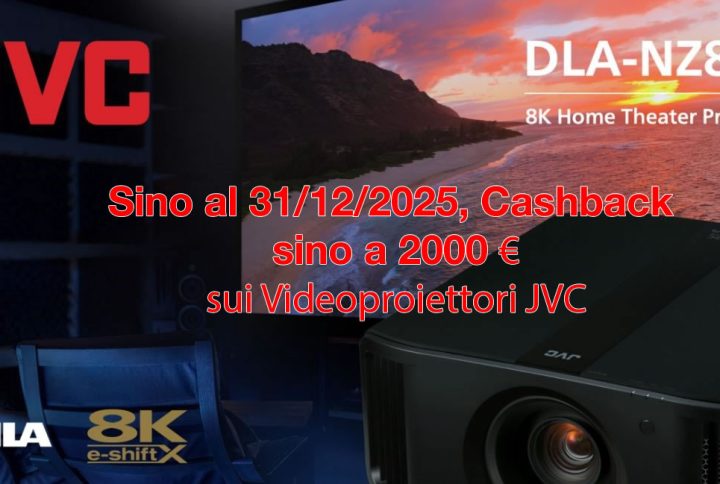 Approfitta del Cashback per i Videoproiettori JVC!